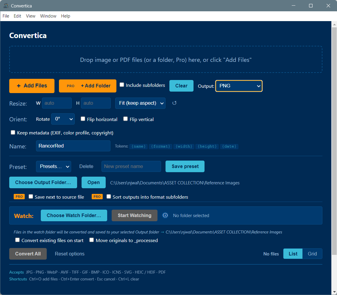 Convertica app window