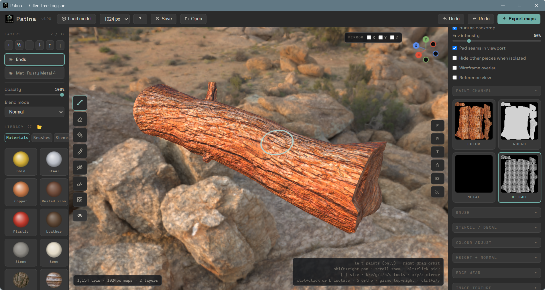 Patina's clear UI and map system